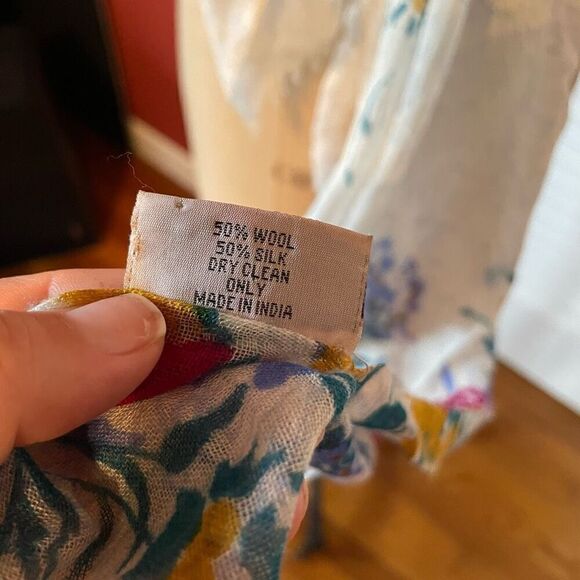 BINDYA NY | silk and wool floral scarf - Picture 3 of 8